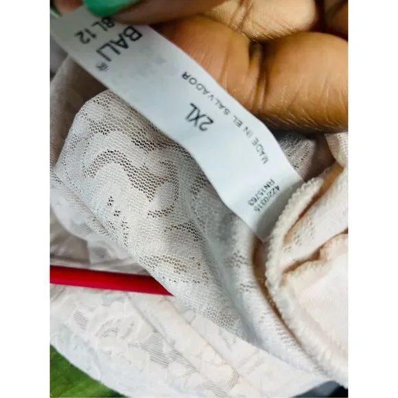 Bali NWT Lace 'N Smooth Camisole Top Shapewear Firm Control Shaper Rose 2X - Picture 6 of 6